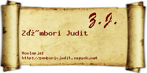 Zámbori Judit névjegykártya