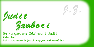 judit zambori business card